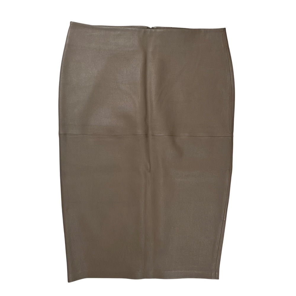 By Malene Birger Floridia Skirt Women 38 (US 6) Taupe Brown Sheep Leather Pencil